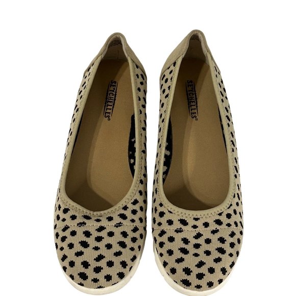 Seychelles slip resistant knit leopard print women’s size 7.5 slip on flat shoes - Picture 2 of 8